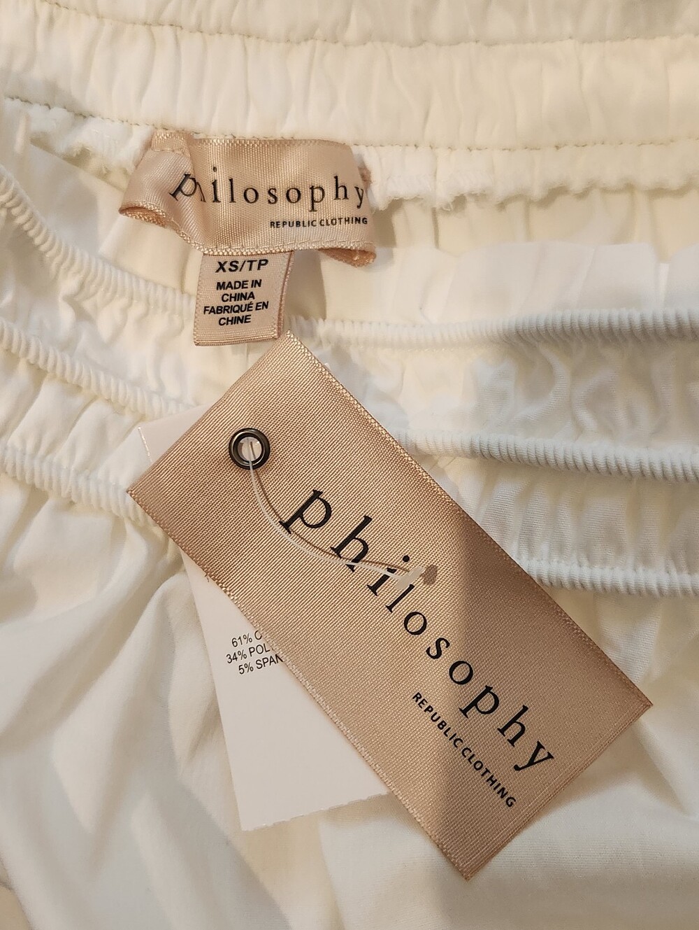 Philosophy Republic Clothing NWT Popplin Smocked Skirt With Pockets Sz S - Picture 4 of 6